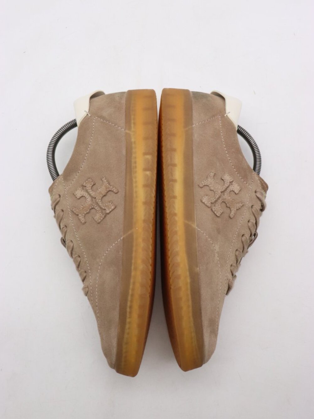Tory Burch Phoenix Women's Size 11 M Beige Suede Leather Sneakers - Picture 8 of 10